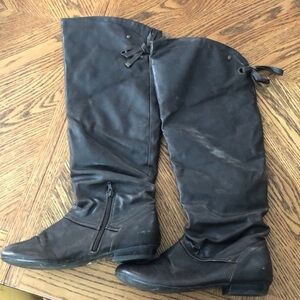 Brown tall boots